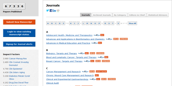 journal sample web page